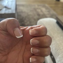 Exactly one week after getting my nails done. Looks like 3 weeks outgrow Exactly one week after getting my nails done. Looks like 3 weeks outgrow