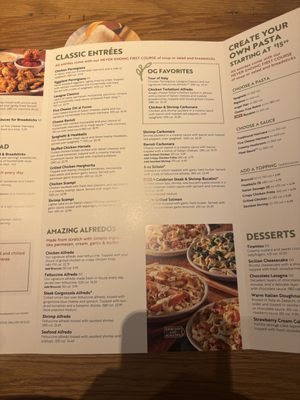 Menu photo 4 Olive Garden Italian Restaurant Folsom, CA