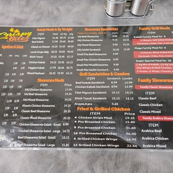 Crispy Bites Shawarma Abu Abed - Menu - Middle Eastern Near Me - Ottawa, Ontario