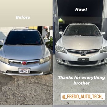 Fredo Auto Tech - Before and after picture of my fa5 converted to the jdm front end fd2 - Auto Repair Near Me - La Puente , California