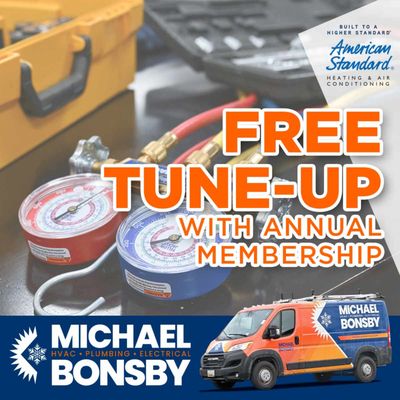 Free Tune Up! - Keep your home's essential systems running at their best with our annual maintenance membership. Sign up today and receive your first HVAC tune-up FREE while enjoying year-round peace of mind.