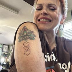 Avalon Tattoo II - Me and my triple hearts with our initials
