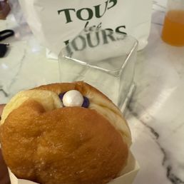 Ube cream donut