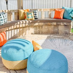 Patio Lane Outdoor Living - Custom Outdoor Cushion with Outdoor Throw Pillows designed for outdoor living