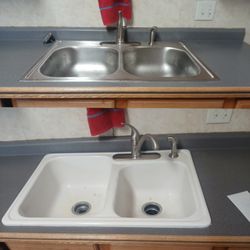 T M Handyman services - Out with the old sink and in goes the new stainless steel. Call or text for a consult today!