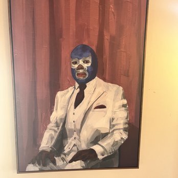 Hamburger Hut - Luchador artwork - Cocktail Bars Near Me - Encinitas, California Hamburger Hut - Luchador artwork - Cocktail Bars Near Me - Encinitas, California