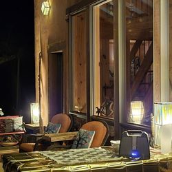 Dragonhead Retreat - The front porch to our Lodge we rented at Dragonhead.