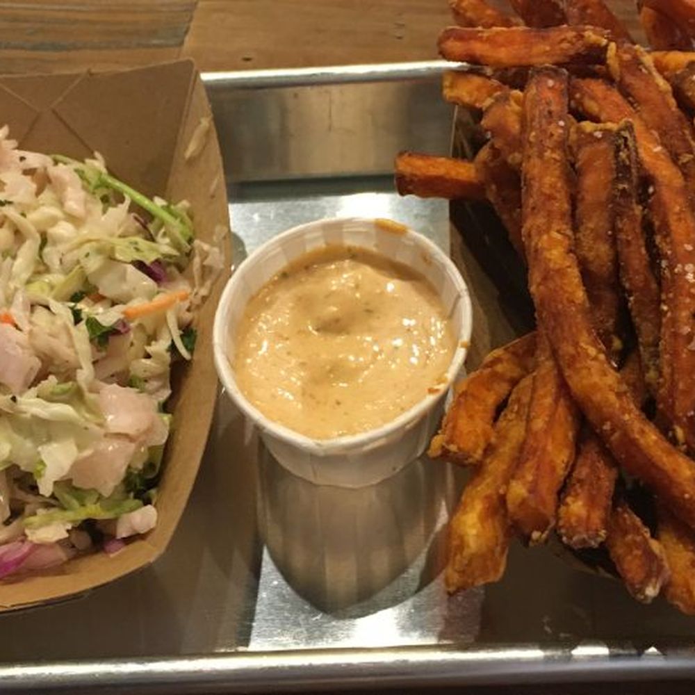 Grassburger - Slaw and sweet potato fries - Burgers Near Me - Albuquerque, New Mexico