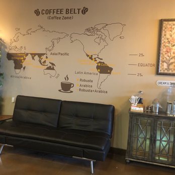Lava Coffee - Seating and condiments station - Coffee & Tea Near Me - Katy, Texas