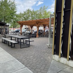Outside patio- some covered some not! Lovely! Outside patio- some covered some not! Lovely!