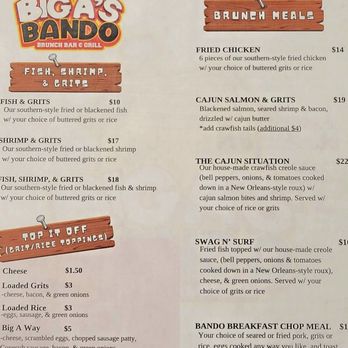 Big A’s Bando Brunch -Bar-Grill - Comfort Food Near Me - Mobile, Alabama Big A’s Bando Brunch -Bar-Grill - Comfort Food Near Me - Mobile, Alabama