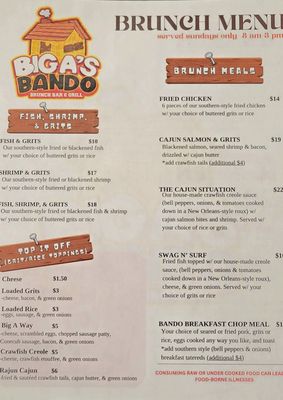 Menu photo 1 Big A’s Bando Brunch -Bar-Grill Mobile, AL Menu photo 1 Big A’s Bando Brunch -Bar-Grill Mobile, AL