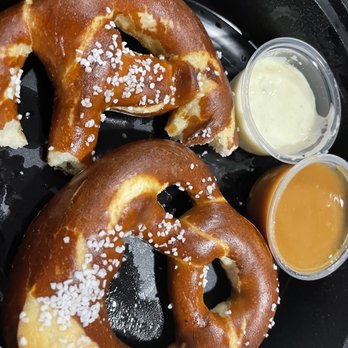 Market Place Tavern - Brookfield - Warm pretzels with two sauces - New American Near Me - Brookfield, Connecticut Market Place Tavern - Brookfield - Warm pretzels with two sauces - New American Near Me - Brookfield, Connecticut