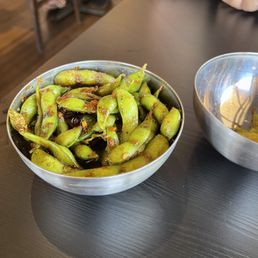 Spicy Garlic Edamame