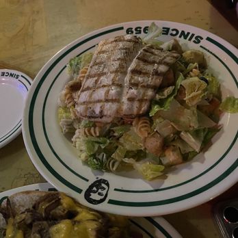 Flanigan's - Pompano Beach - Grilled z mahi on top of the combined pasta/lettuce salad.  So good- get extra dressing. - American Near Me - Pompano Beach, Florida