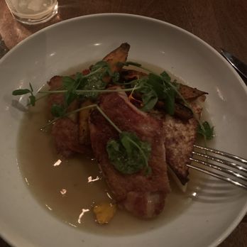 Millwright's - Roasted Half-Chicken With roman gnocchi, carrots, parmesan brodo, pesto - New American Near Me - Simsbury, Connecticut Millwright's - Roasted Half-Chicken With roman gnocchi, carrots, parmesan brodo, pesto - New American Near Me - Simsbury, Connecticut