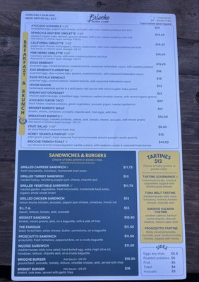 Menu photo 3 Brioche Bakery & Cafe San Francisco, CA Menu photo 3 Brioche Bakery & Cafe San Francisco, CA