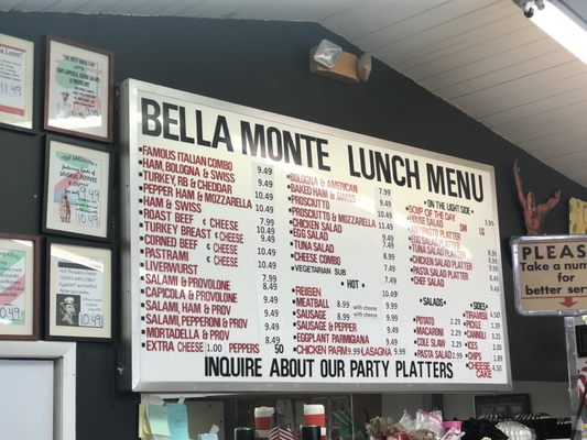 Menu photo 2 Bella Monte Italian Deli Pompano Beach, FL Menu photo 2 Bella Monte Italian Deli Pompano Beach, FL