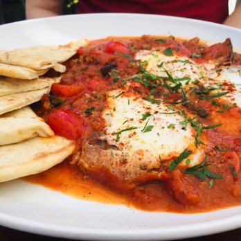Cafe Dolma - Poached Eggs with Kiymali - Coffee & Tea Near Me - Jersey City, New Jersey