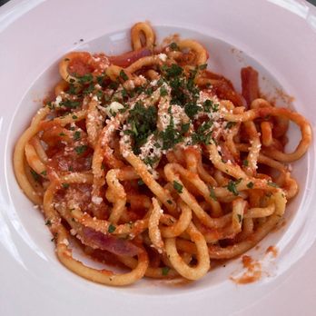 Bar Dough - Bucatini Amatriciana (no meat) - Italian Near Me - Denver, Colorado Bar Dough - Bucatini Amatriciana (no meat) - Italian Near Me - Denver, Colorado