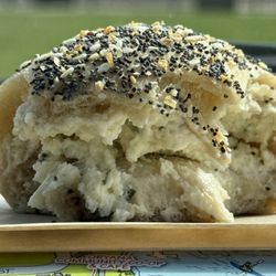 Pleasanton Brick Oven Bakery - Never heard of a Bagel Bomb, absolutely delicious. The scone was a bit dryyyy.