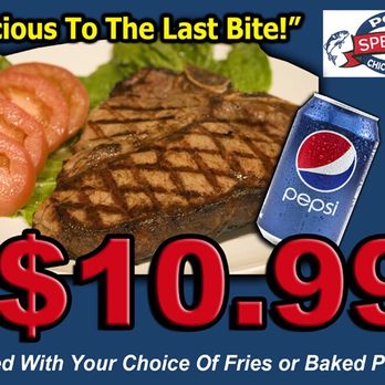 Pop's Steak, Fish & Chicken - T - Bone Steak, Salad, Texas Toast, Fries or Baked Potato and a drink for just $ 10.99...... This is the Real Deal Baby........ - Chicken Wings Near Me - St. Louis, Missouri Pop's Steak, Fish & Chicken - T - Bone Steak, Salad, Texas Toast, Fries or Baked Potato and a drink for just $ 10.99...... This is the Real Deal Baby........ - Chicken Wings Near Me - St. Louis, Missouri
