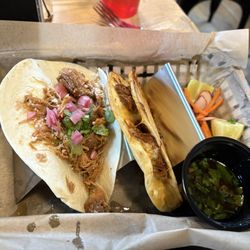 Uno Dos Tres Tacos & Tequila - Kalua pork pibil and birria taco