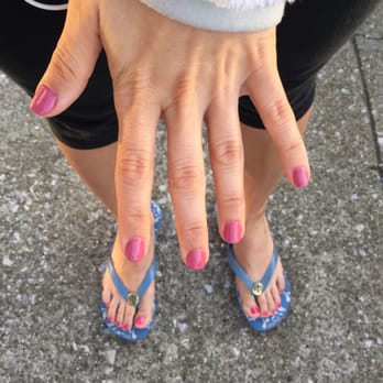 Pro Nails - Pink was the color of the day; gel mani and regular pedi - Nail Salons Near Me - Pacifica, California