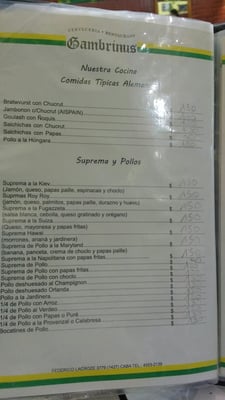 Menu photo 4 Gambrinus Buenos Aires, C