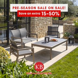 KB Patio & Home Decor - Explore designer outdoor furniture and fine home accents at 15%-50% off during KB Patio's first-ever pre-season sale-on-sale.