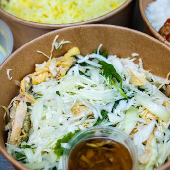 Cơm Nước - Chicken Salad ($12.00) with Chicken Rice ($4.00) - Vietnamese Near Me - Toronto, Ontario