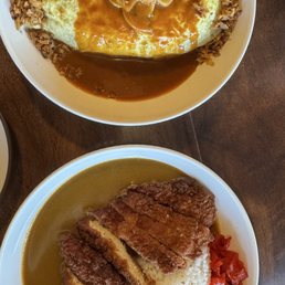 Omurice and Chicken Katsu Curry Rice Omurice and Chicken Katsu Curry Rice