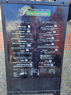 Menu photo 2 Tacos De La Calle San Ramon, CA