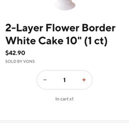 What I asked for in store at Vons Bakery seeing this on Vons DoorDash What I asked for in store at Vons Bakery seeing this on Vons DoorDash