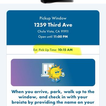 Dutch Bros Coffee - 21 minute wait since estimated pick up. 45 mins total. - Juice Bars & Smoothies Near Me - Chula Vista, California