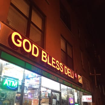 God Bless Deli 2 - a neon sign on a building - Convenience Stores Near Me - Brooklyn, New York God Bless Deli 2 - a neon sign on a building - Convenience Stores Near Me - Brooklyn, New York