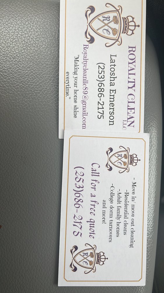 Home Cleaning ROYALTY CLEAN LLC Washington Phone Number