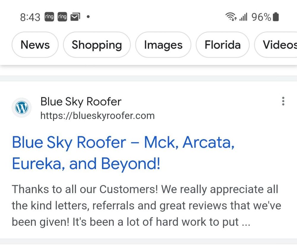 Slide of Blue Sky Roofer