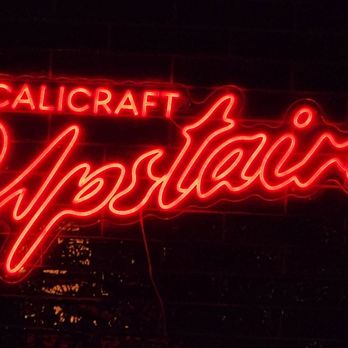 Calicraft Upstairs - Sign over the bar - Cocktail Bars Near Me - Walnut Creek, California