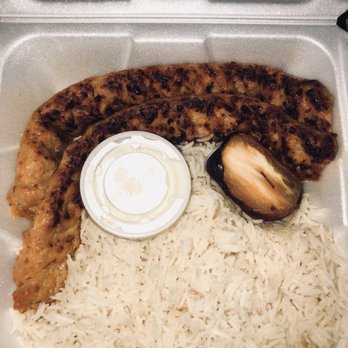 Kababchi Grill - Chicken Kabob (kofta)- 2 seasoned ground chicken skewers, with white Biryani rice. - Middle Eastern Near Me - San Antonio, Texas Kababchi Grill - Chicken Kabob (kofta)- 2 seasoned ground chicken skewers, with white Biryani rice. - Middle Eastern Near Me - San Antonio, Texas