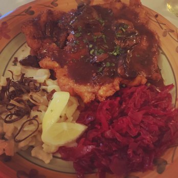 Fritz and Frites - Chicken Schnitzel w red cabbage - French Near Me - Galena, Illinois Fritz and Frites - Chicken Schnitzel w red cabbage - French Near Me - Galena, Illinois