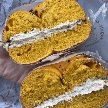 Bethesda Bagels - Egg everything bagel with caramelized onion cream cheese - Bagels Near Me - Bethesda, Maryland