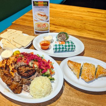 Hummus Mediterranean Kitchen - Our dinner spread! - Mediterranean Near Me - San Mateo, California Hummus Mediterranean Kitchen - Our dinner spread! - Mediterranean Near Me - San Mateo, California