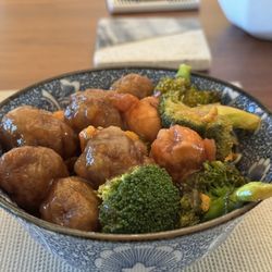 Garden Fresh - 37. Orange Chicken 2. Sweet & Sour Vegetarian Pork 9. Stir-Fried Vegi Chicken Fried Rice