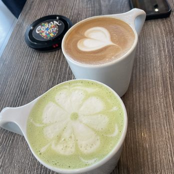 Coupa Cafe - Colonnade - Medium Matcha Latte with almond milk and Latte with Oat Milk - Cafes Near Me - Los Altos, California Coupa Cafe - Colonnade - Medium Matcha Latte with almond milk and Latte with Oat Milk - Cafes Near Me - Los Altos, California