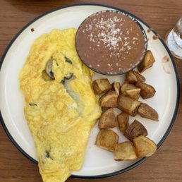 French toast and mushroom omelet French toast and mushroom omelet