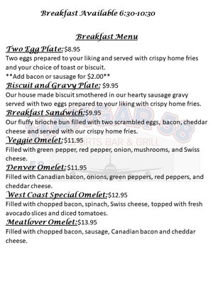 Menu photo 7 Hangar 58 Indianapolis, IN