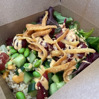 Poke By Gochi - Tuna bowl - 1/2 brown rice 1/2 greens - Poke Near Me - Winter Garden, Florida