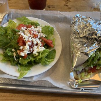 Aleko's Village Cafe - My Gyro Pita and side salad, which was also amazing. - Greek Near Me - Middletown, Maryland
