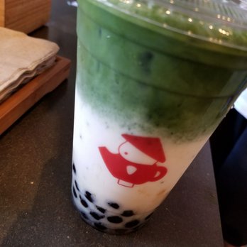 Asha Tea House - Large Matcha Latte with boba. - Tea Rooms Near Me - Berkeley, California